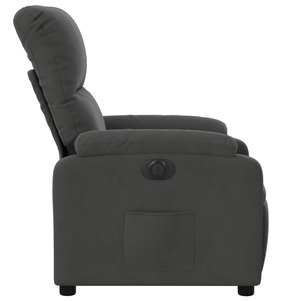 Fauteuil verstelbaar elektrisch microvezelstof donkergrijs Fauteuils & Relaxfauteuils | Creëer jouw Trendy Thuis | Gratis bezorgd & Retour | Trendy.nl