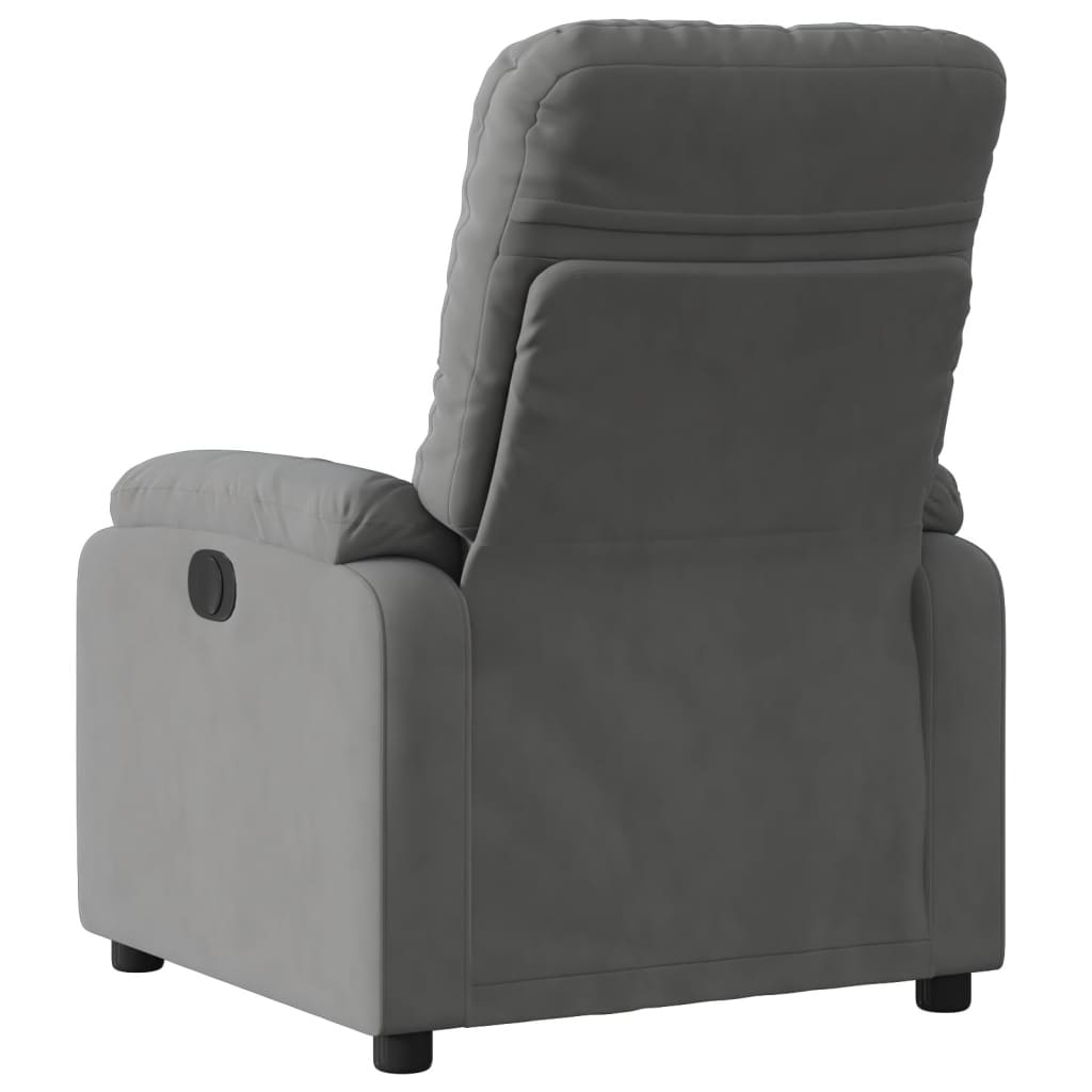 Fauteuil verstelbaar elektrisch microvezelstof donkergrijs Fauteuils & Relaxfauteuils | Creëer jouw Trendy Thuis | Gratis bezorgd & Retour | Trendy.nl