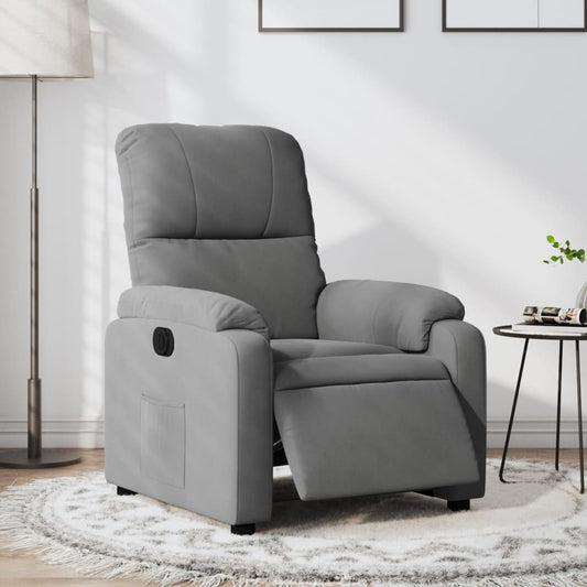 Fauteuil verstelbaar elektrisch microvezelstof donkergrijs Fauteuils & Relaxfauteuils | Creëer jouw Trendy Thuis | Gratis bezorgd & Retour | Trendy.nl