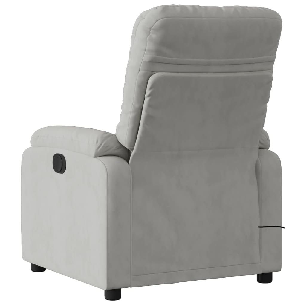 Massagestoel elektrisch verstelbaar microvezelstof lichtgrijs Fauteuils & Relaxfauteuils | Creëer jouw Trendy Thuis | Gratis bezorgd & Retour | Trendy.nl