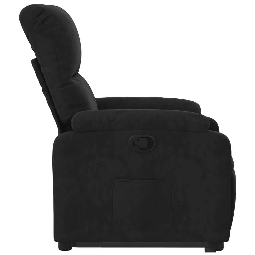 Sta-op-stoel verstelbaar microvezelstof zwart Fauteuils & Relaxfauteuils | Creëer jouw Trendy Thuis | Gratis bezorgd & Retour | Trendy.nl