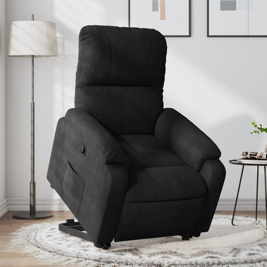 Sta-op-stoel verstelbaar microvezelstof zwart Fauteuils & Relaxfauteuils | Creëer jouw Trendy Thuis | Gratis bezorgd & Retour | Trendy.nl