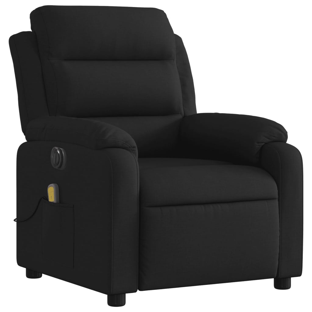 Massagestoel elektrisch verstelbaar stof zwart Fauteuils & Relaxfauteuils | Creëer jouw Trendy Thuis | Gratis bezorgd & Retour | Trendy.nl