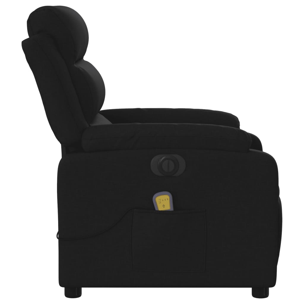 Massagestoel elektrisch verstelbaar stof zwart Fauteuils & Relaxfauteuils | Creëer jouw Trendy Thuis | Gratis bezorgd & Retour | Trendy.nl