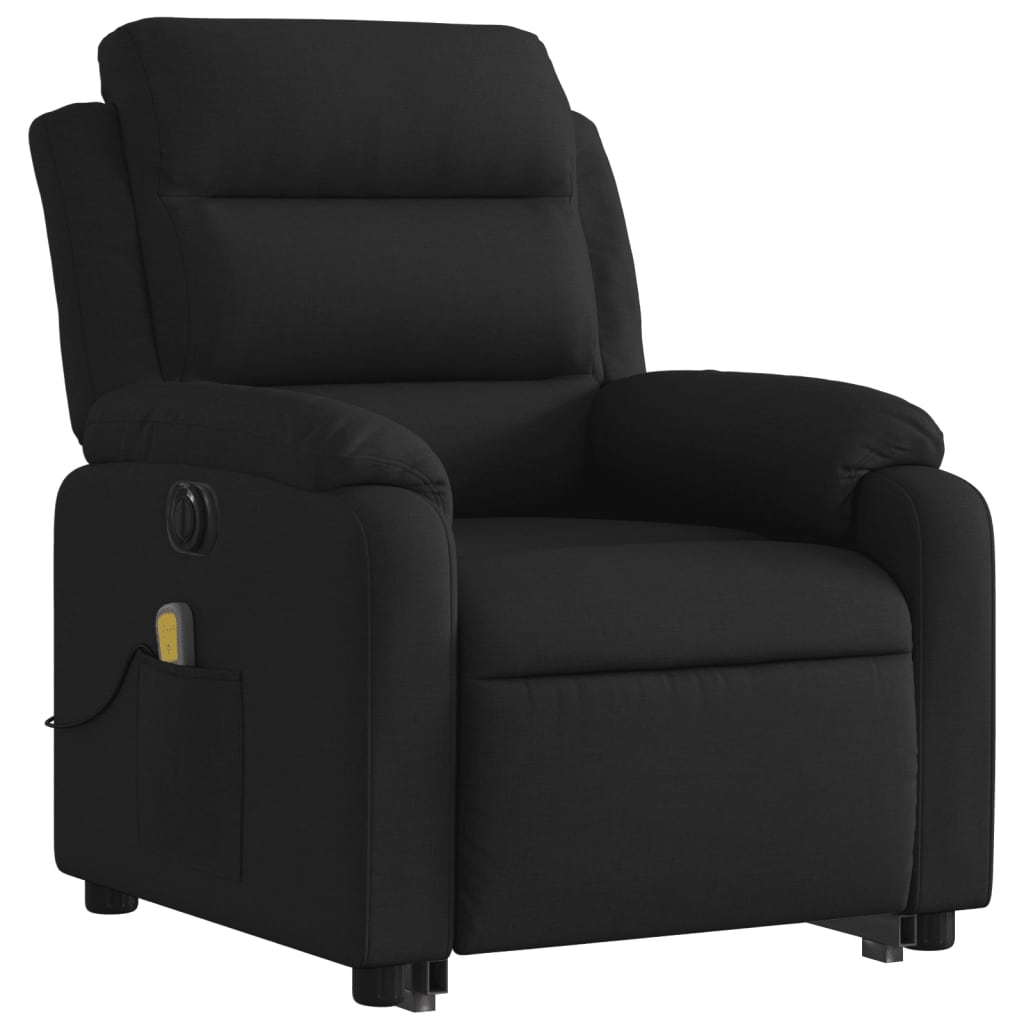 Sta-op-massagestoel elektrisch verstelbaar stof zwart Fauteuils & Relaxfauteuils | Creëer jouw Trendy Thuis | Gratis bezorgd & Retour | Trendy.nl