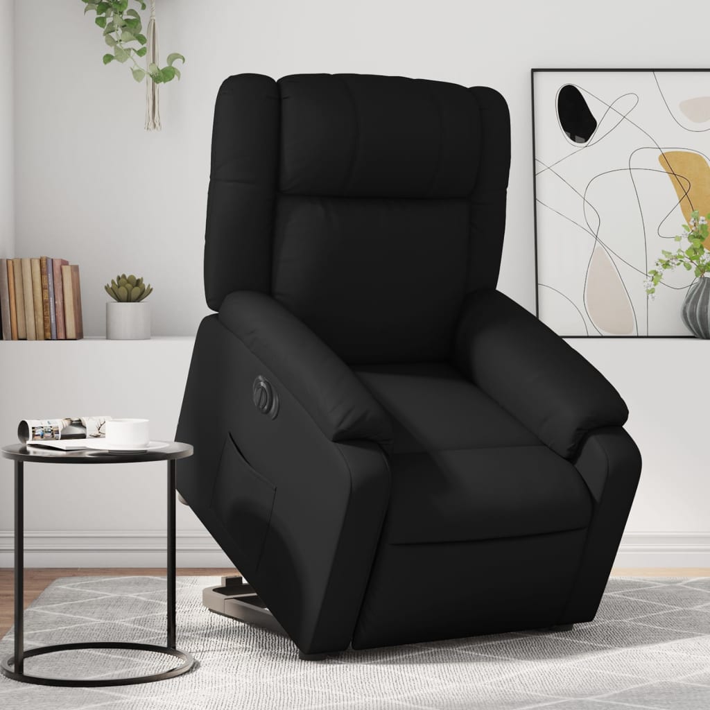 Sta-op-stoel elektrisch kunstleer zwart Fauteuils & Relaxfauteuils | Creëer jouw Trendy Thuis | Gratis bezorgd & Retour | Trendy.nl