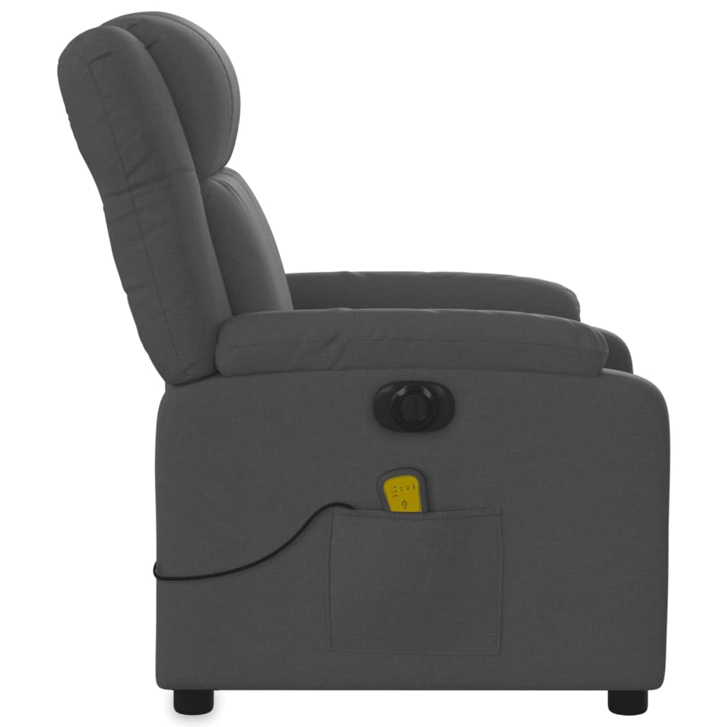 Massagestoel elektrisch verstelbaar stof donkergrijs Fauteuils & Relaxfauteuils | Creëer jouw Trendy Thuis | Gratis bezorgd & Retour | Trendy.nl