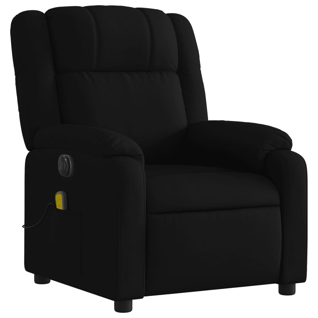 Massagestoel elektrisch verstelbaar stof zwart Fauteuils & Relaxfauteuils | Creëer jouw Trendy Thuis | Gratis bezorgd & Retour | Trendy.nl