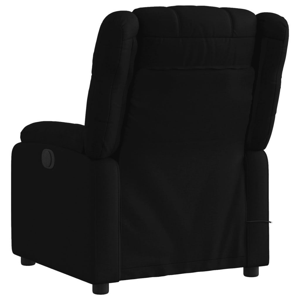 Massagestoel elektrisch verstelbaar stof zwart Fauteuils & Relaxfauteuils | Creëer jouw Trendy Thuis | Gratis bezorgd & Retour | Trendy.nl