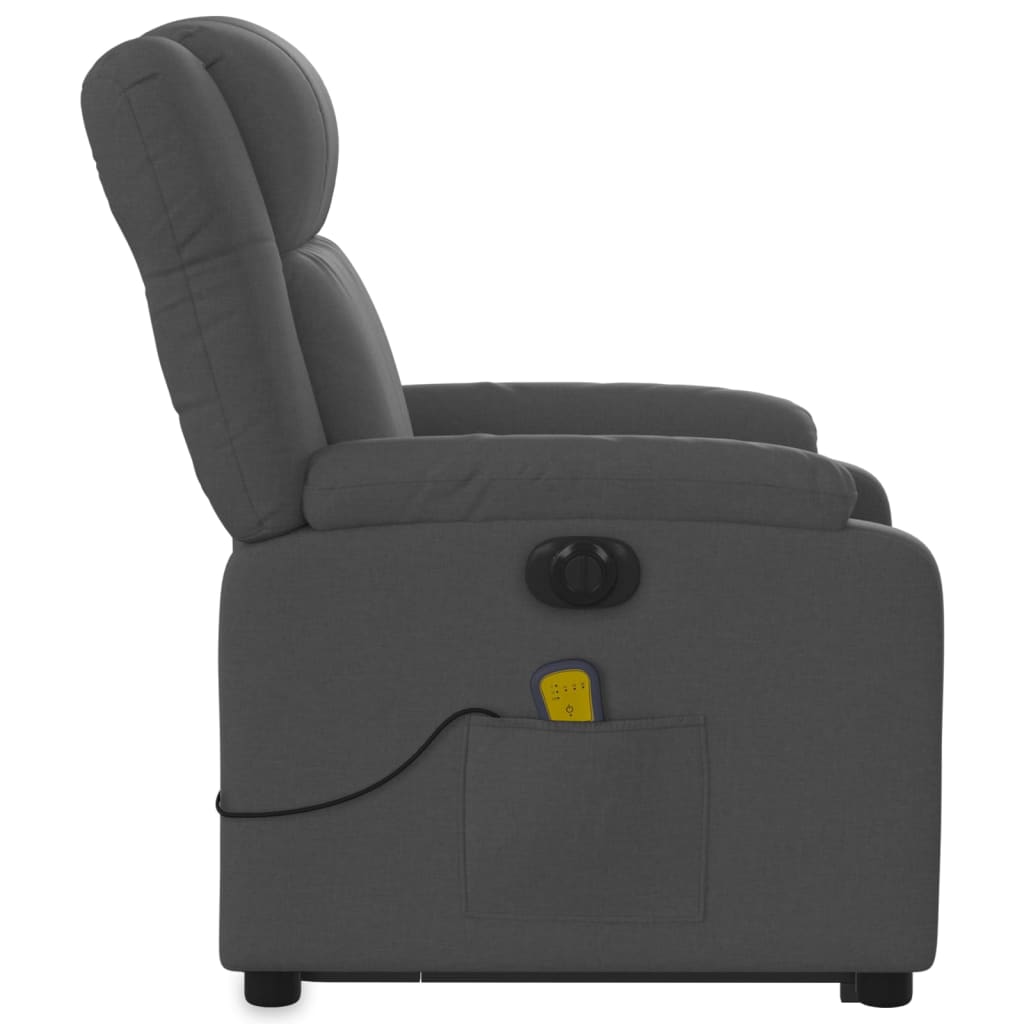 Sta-op-massagestoel elektrisch verstelbaar stof donkergrijs Fauteuils & Relaxfauteuils | Creëer jouw Trendy Thuis | Gratis bezorgd & Retour | Trendy.nl