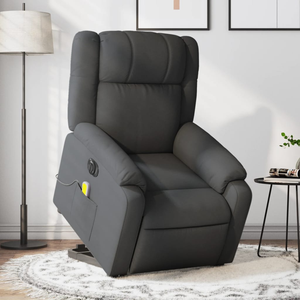 Sta-op-massagestoel elektrisch verstelbaar stof donkergrijs Fauteuils & Relaxfauteuils | Creëer jouw Trendy Thuis | Gratis bezorgd & Retour | Trendy.nl