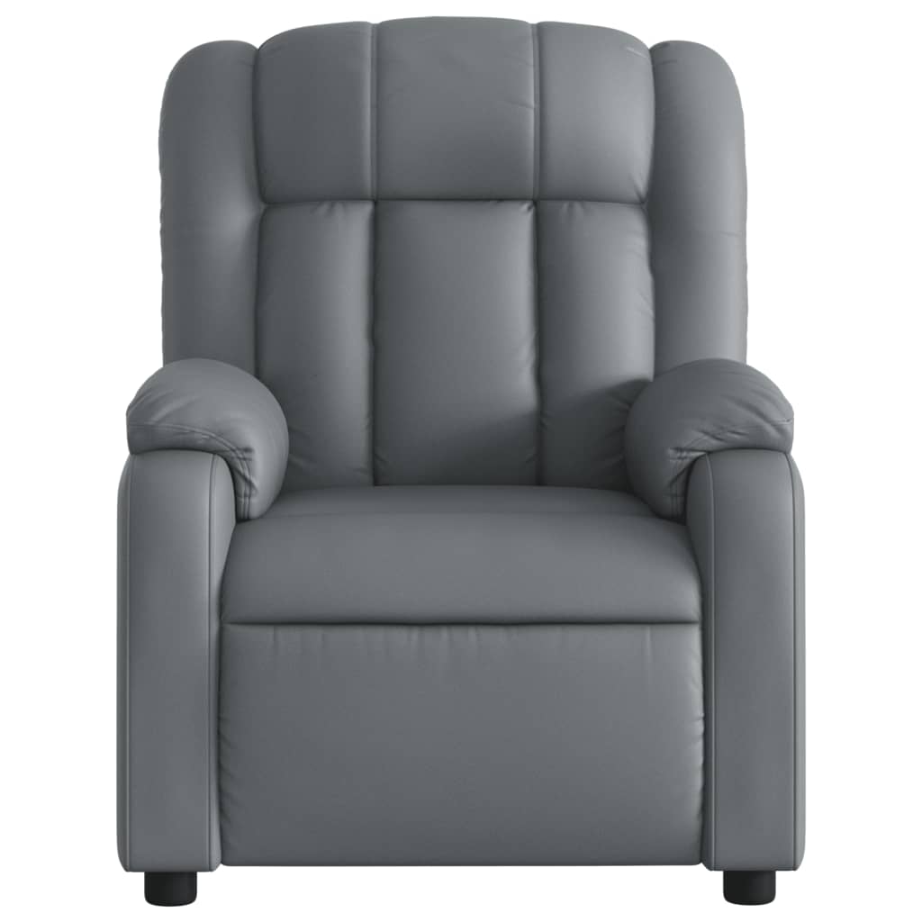 Massagestoel verstelbaar elektrisch kunstleer grijs Fauteuils & Relaxfauteuils | Creëer jouw Trendy Thuis | Gratis bezorgd & Retour | Trendy.nl