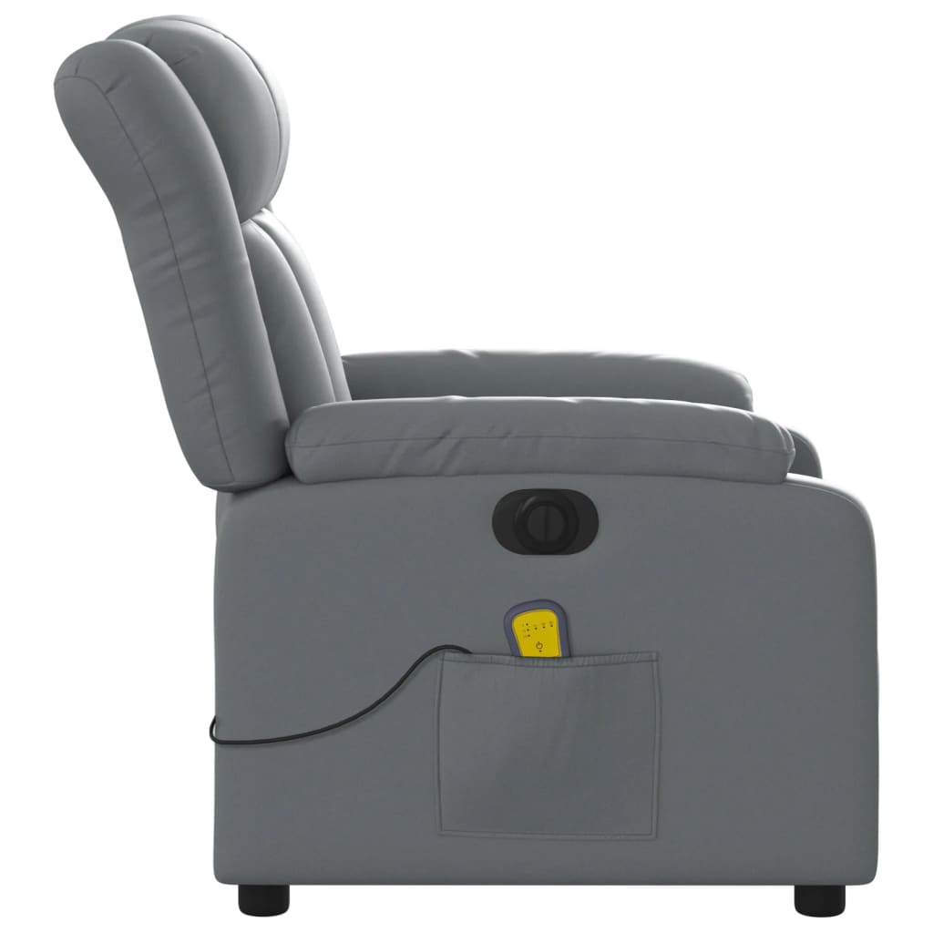 Massagestoel verstelbaar elektrisch kunstleer grijs Fauteuils & Relaxfauteuils | Creëer jouw Trendy Thuis | Gratis bezorgd & Retour | Trendy.nl