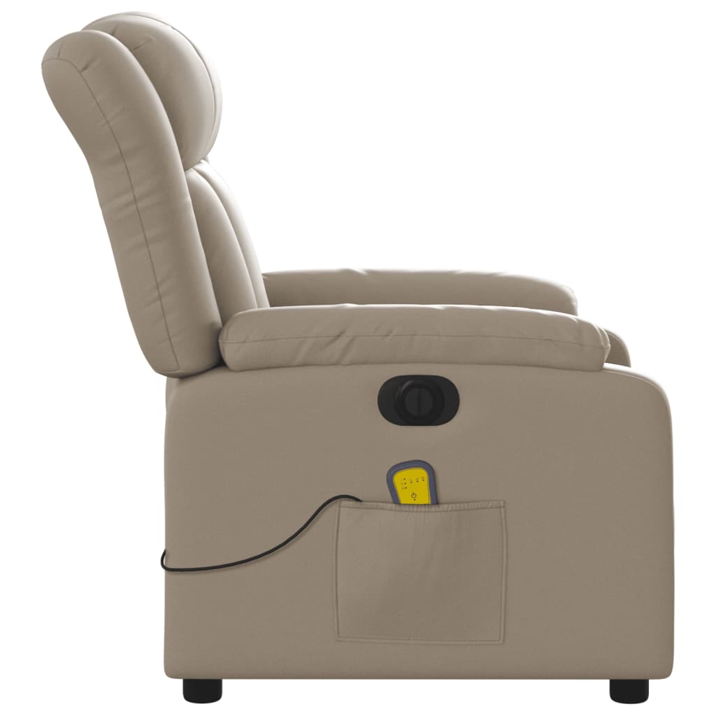 Massagestoel verstelbaar elektrisch kunstleer cappuccinokleurig Fauteuils & Relaxfauteuils | Creëer jouw Trendy Thuis | Gratis bezorgd & Retour | Trendy.nl