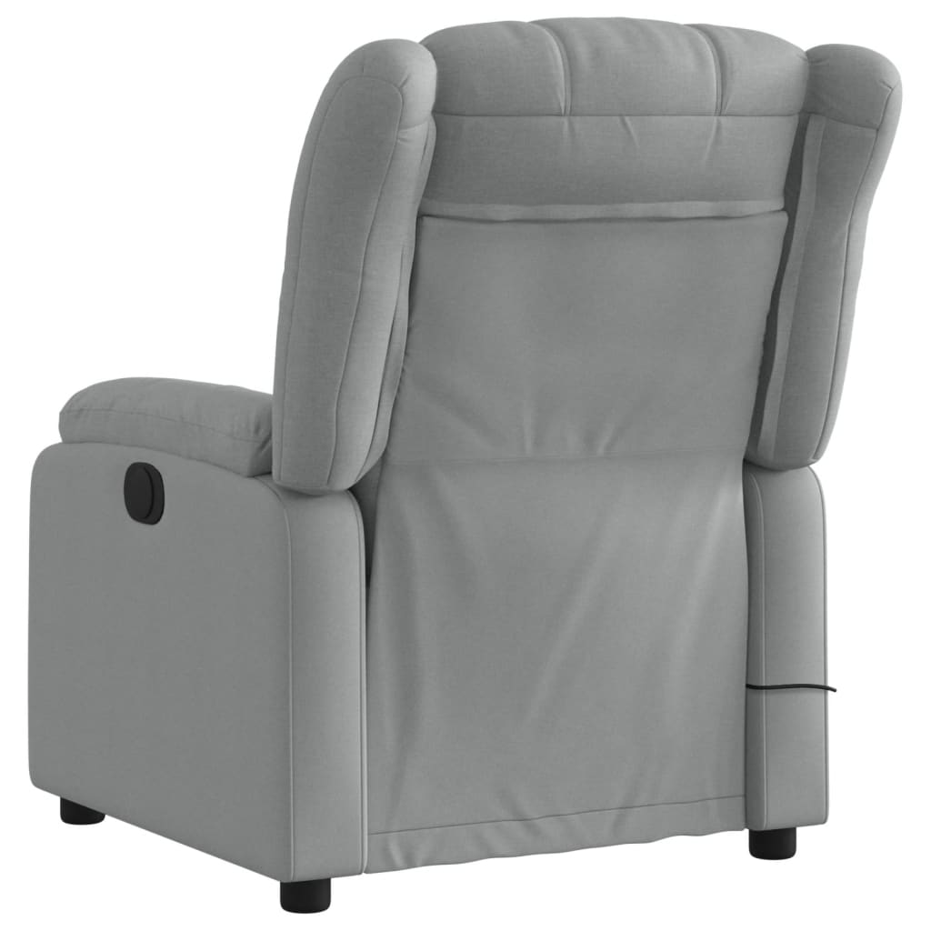 Massagestoel elektrisch verstelbaar stof lichtgrijs Fauteuils & Relaxfauteuils | Creëer jouw Trendy Thuis | Gratis bezorgd & Retour | Trendy.nl