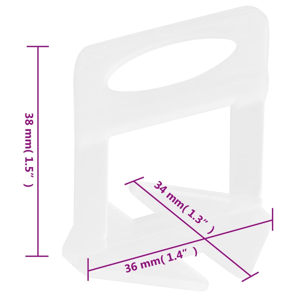 Nivelleerklemmen voor tegels 1000 st 1 mm