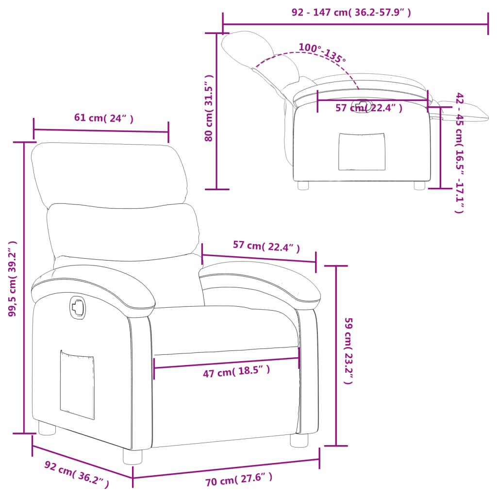 Fauteuil verstelbaar stof wijnrood Fauteuils & Relaxfauteuils | Creëer jouw Trendy Thuis | Gratis bezorgd & Retour | Trendy.nl