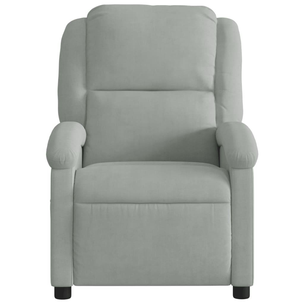 Fauteuil verstelbaar fluweel lichtgrijs Fauteuils & Relaxfauteuils | Creëer jouw Trendy Thuis | Gratis bezorgd & Retour | Trendy.nl