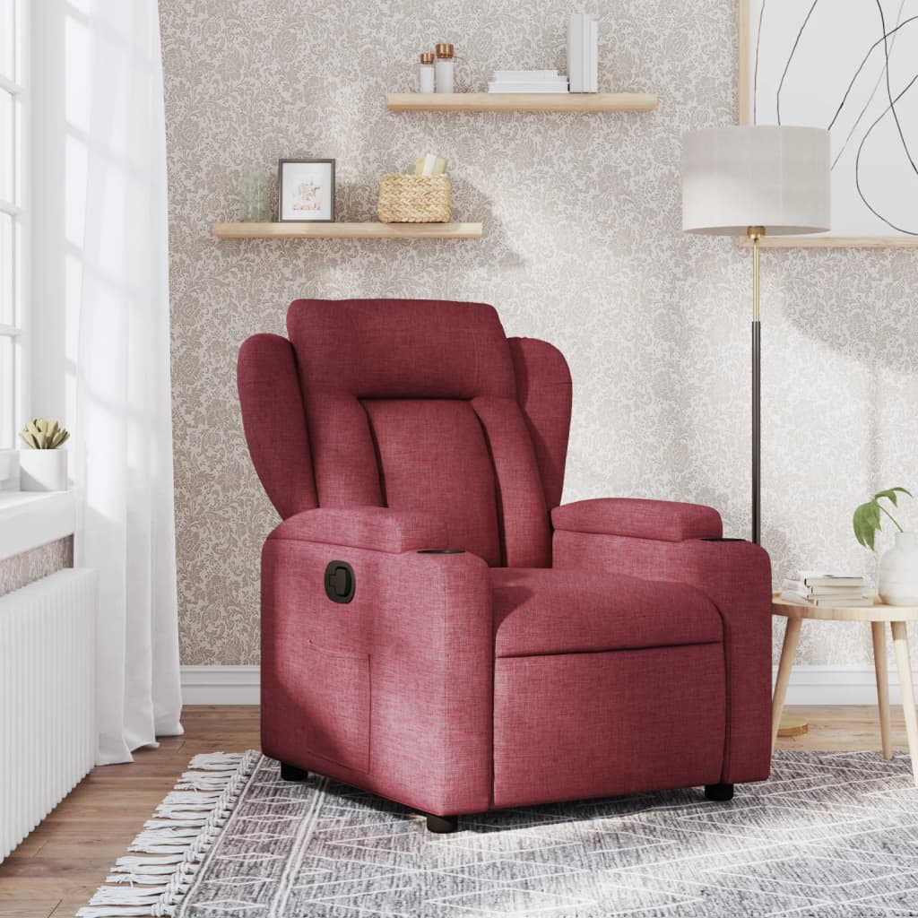 Fauteuil verstelbaar stof wijnrood Fauteuils & Relaxfauteuils | Creëer jouw Trendy Thuis | Gratis bezorgd & Retour | Trendy.nl