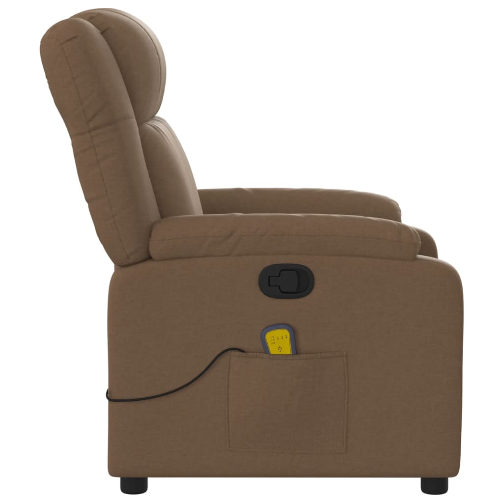 Massagestoel verstelbaar stof bruin Fauteuils & Relaxfauteuils | Creëer jouw Trendy Thuis | Gratis bezorgd & Retour | Trendy.nl