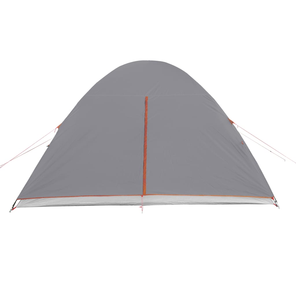 Tent 6-persoons 466x342x200 cm 185T taft grijs en oranje Tenten | Creëer jouw Trendy Thuis | Gratis bezorgd & Retour | Trendy.nl