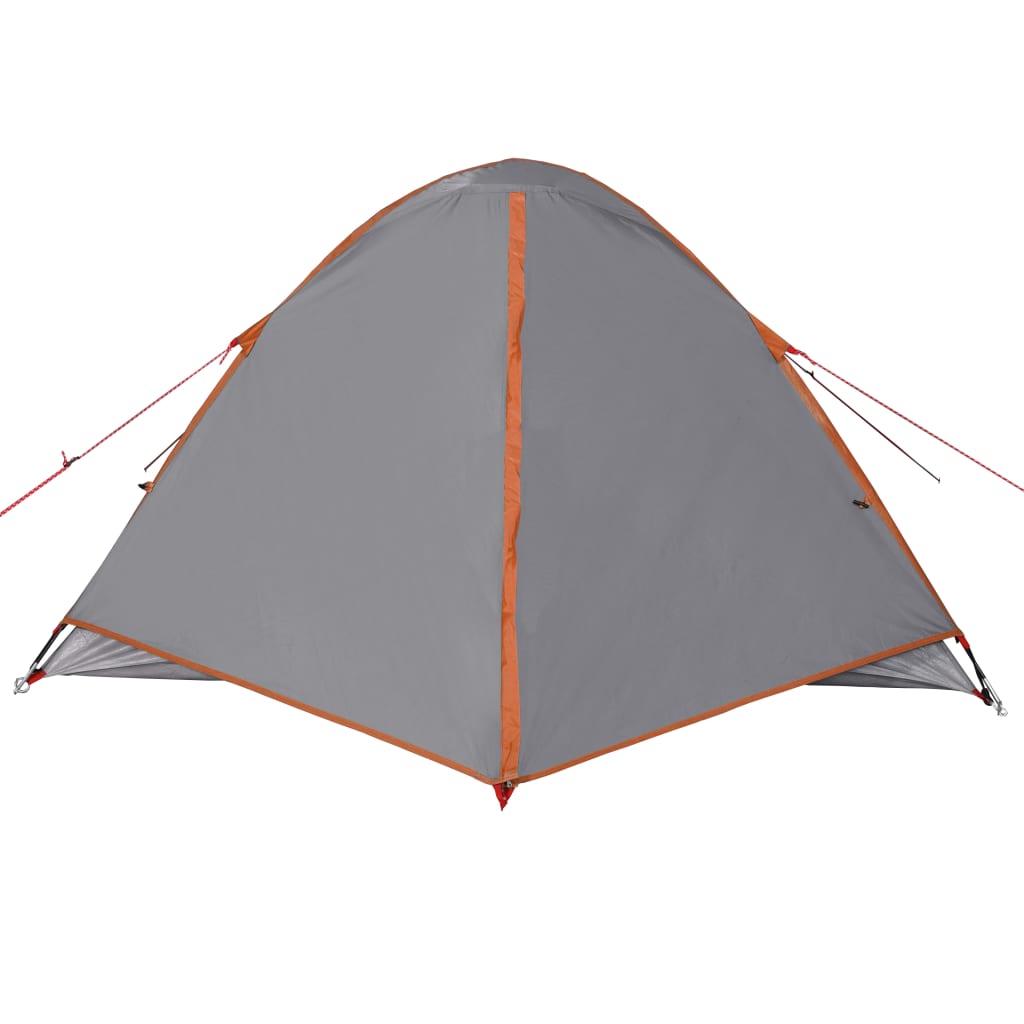Tent 3-persoons 240x217x120 cm 190T taft grijs en oranje Tenten | Creëer jouw Trendy Thuis | Gratis bezorgd & Retour | Trendy.nl