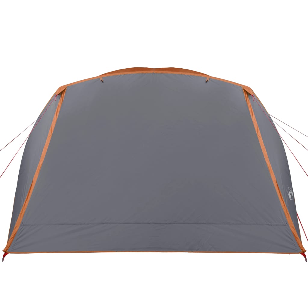 Tent 4-persoons 350x280x155 cm 190T taft grijs en oranje Tenten | Creëer jouw Trendy Thuis | Gratis bezorgd & Retour | Trendy.nl