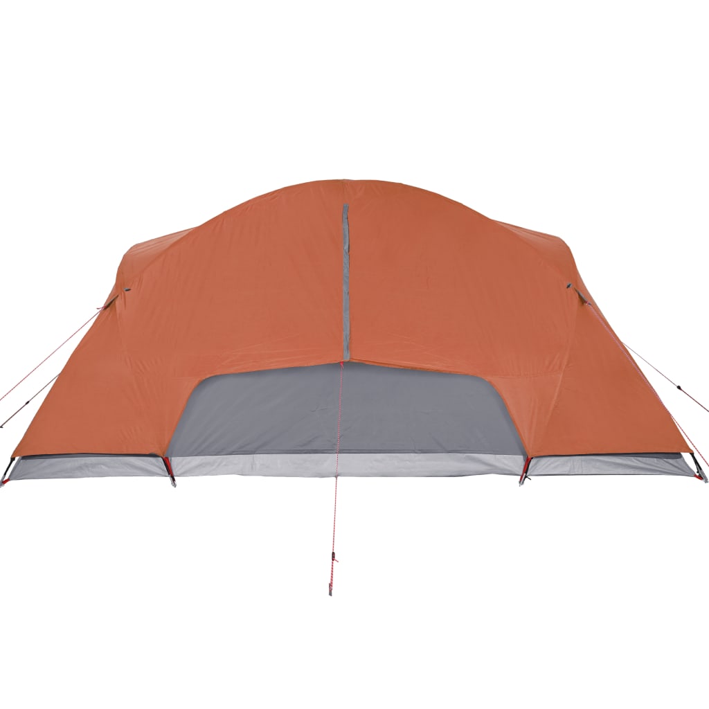 Tent 8-persoons 360x430x195 cm 190T taft grijs en oranje Tenten | Creëer jouw Trendy Thuis | Gratis bezorgd & Retour | Trendy.nl