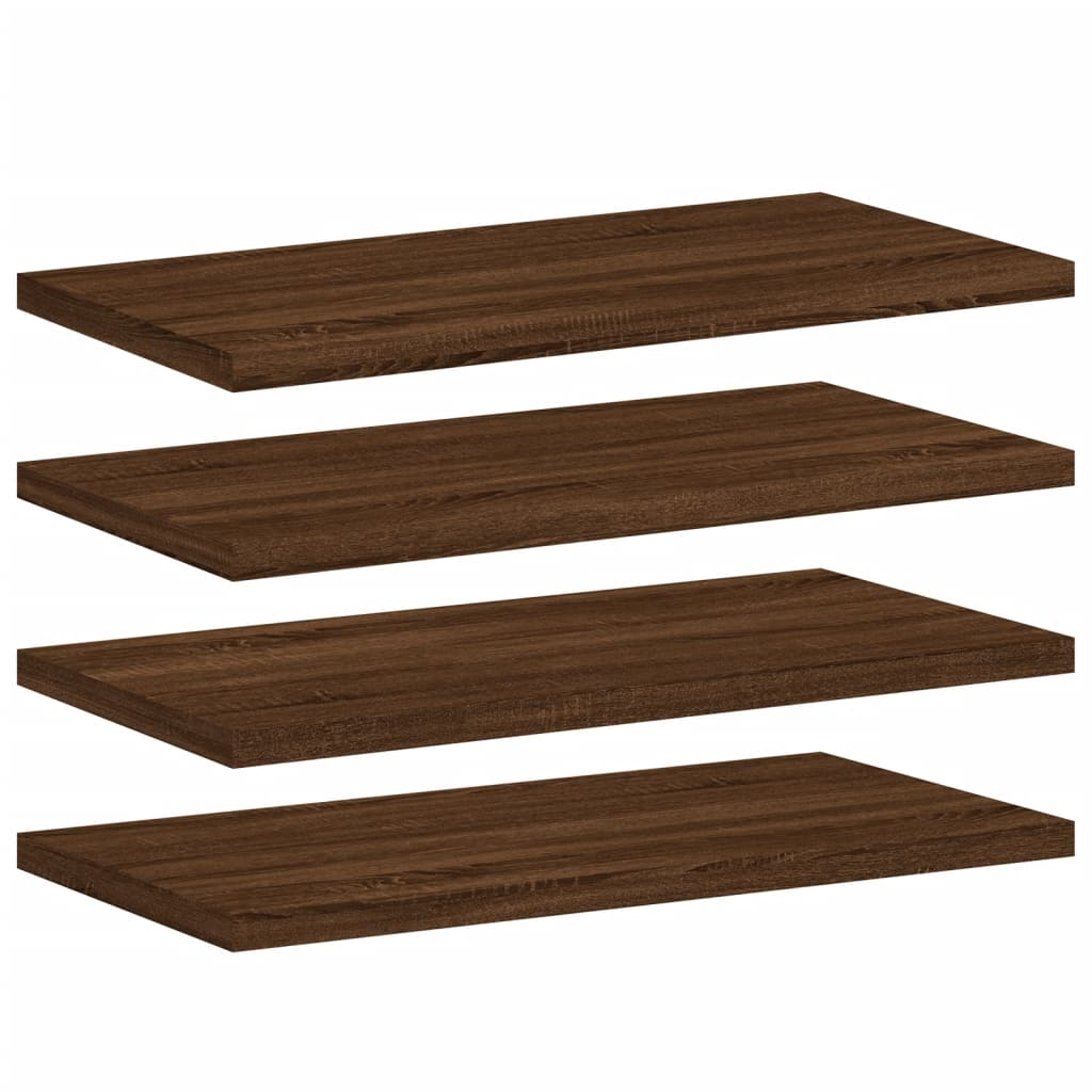 Wandschappen 4 st 40x20x1,5 cm bewerkt hout bruin eikenkleur Boekenkasten & wandplanken | Creëer jouw Trendy Thuis | Gratis bezorgd & Retour | Trendy.nl