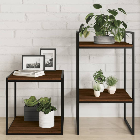 Wandschappen 4 st 40x40x1,5 cm bewerkt hout bruin eikenkleur Boekenkasten & wandplanken | Creëer jouw Trendy Thuis | Gratis bezorgd & Retour | Trendy.nl