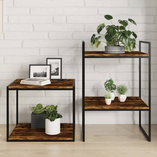 Wandschappen 4 st 40x50x1,5 cm bewerkt hout gerookt eikenkleur Boekenkasten & wandplanken | Creëer jouw Trendy Thuis | Gratis bezorgd & Retour | Trendy.nl