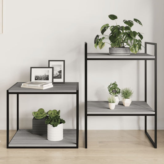 Wandschappen 4 st 40x50x1,5 cm bewerkt hout grijs sonoma eiken Boekenkasten & wandplanken | Creëer jouw Trendy Thuis | Gratis bezorgd & Retour | Trendy.nl