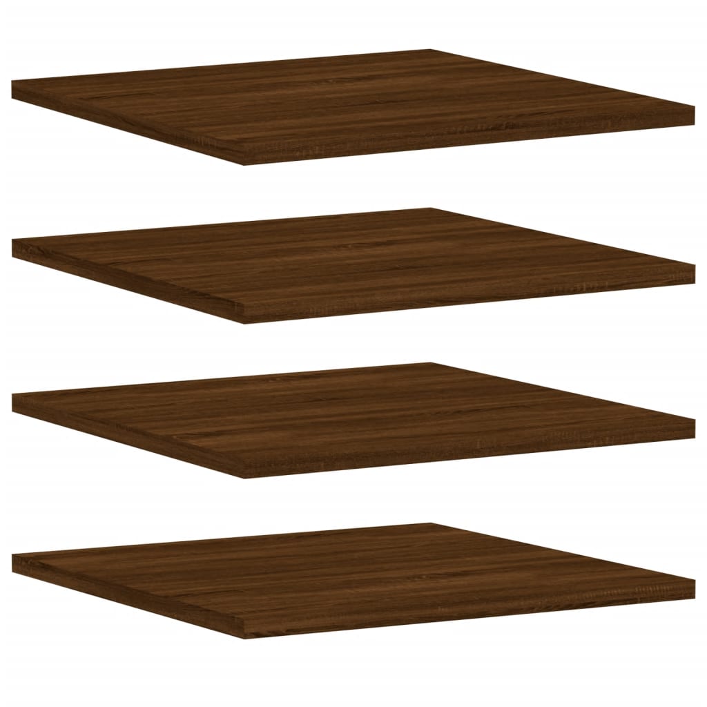 Wandschappen 4 st 40x50x1,5 cm bewerkt hout bruin eikenkleur Boekenkasten & wandplanken | Creëer jouw Trendy Thuis | Gratis bezorgd & Retour | Trendy.nl