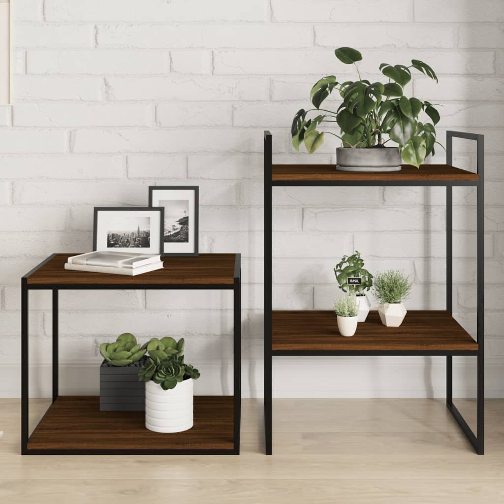 Wandschappen 4 st 40x50x1,5 cm bewerkt hout bruin eikenkleur Boekenkasten & wandplanken | Creëer jouw Trendy Thuis | Gratis bezorgd & Retour | Trendy.nl