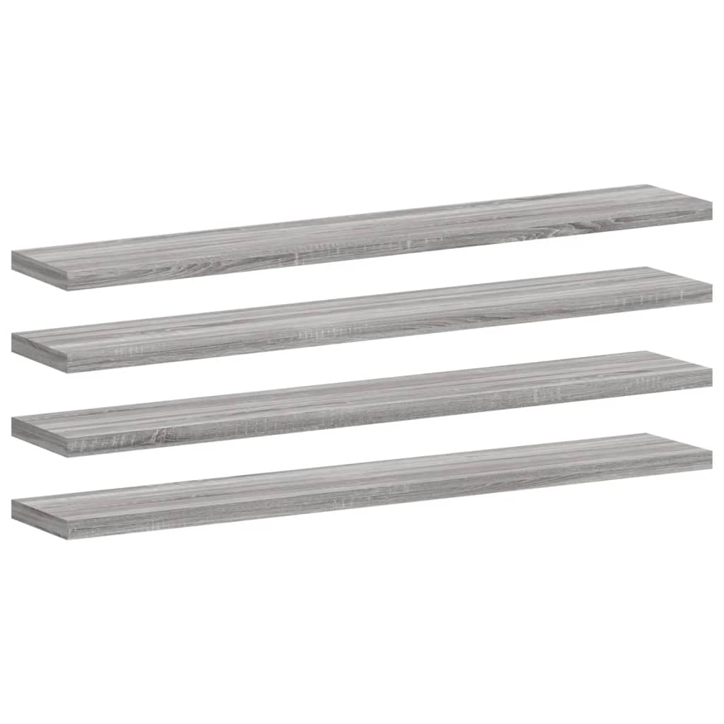 Wandschappen 4 st 60x10x1,5 cm bewerkt hout grijs sonoma eiken Boekenkasten & wandplanken | Creëer jouw Trendy Thuis | Gratis bezorgd & Retour | Trendy.nl