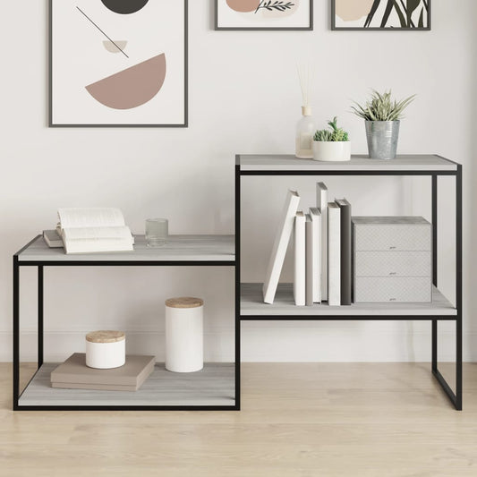 Wandschappen 4 st 60x40x1,5 cm bewerkt hout grijs sonoma eiken Boekenkasten & wandplanken | Creëer jouw Trendy Thuis | Gratis bezorgd & Retour | Trendy.nl