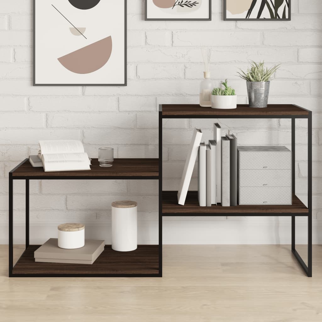 Wandschappen 4 st 60x40x1,5 cm bewerkt hout bruin eikenkleur Boekenkasten & wandplanken | Creëer jouw Trendy Thuis | Gratis bezorgd & Retour | Trendy.nl