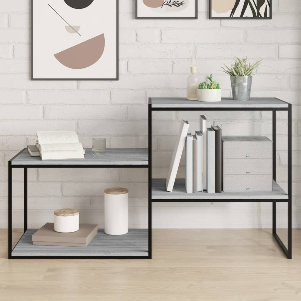 Wandschappen 4 st 60x50x1,5 cm bewerkt hout grijs sonoma eiken Boekenkasten & wandplanken | Creëer jouw Trendy Thuis | Gratis bezorgd & Retour | Trendy.nl