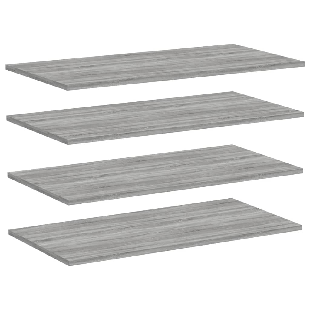 Wandschappen 4 st 80x40x1,5 cm bewerkt hout grijs sonoma eiken Boekenkasten & wandplanken | Creëer jouw Trendy Thuis | Gratis bezorgd & Retour | Trendy.nl