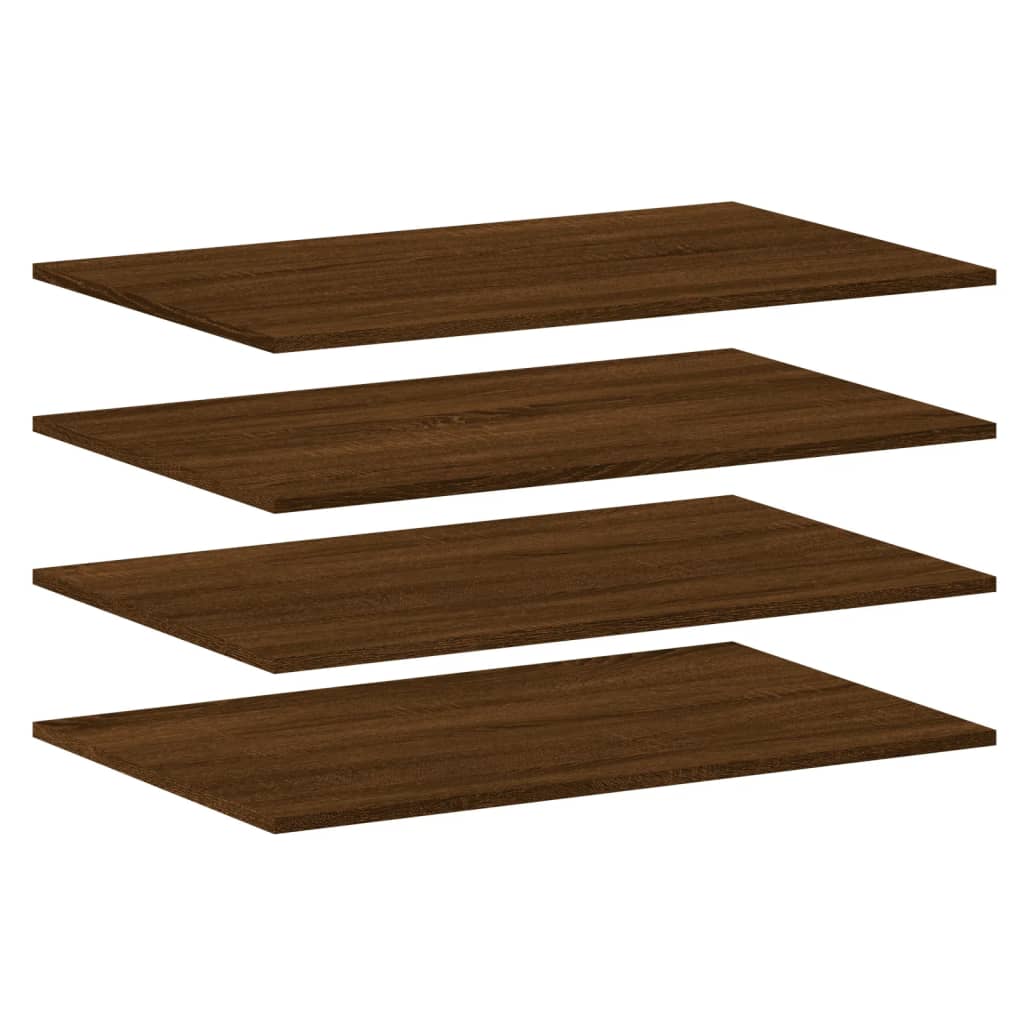 Wandschappen 4 st 80x50x1,5 cm bewerkt hout bruin eikenkleur Boekenkasten & wandplanken | Creëer jouw Trendy Thuis | Gratis bezorgd & Retour | Trendy.nl