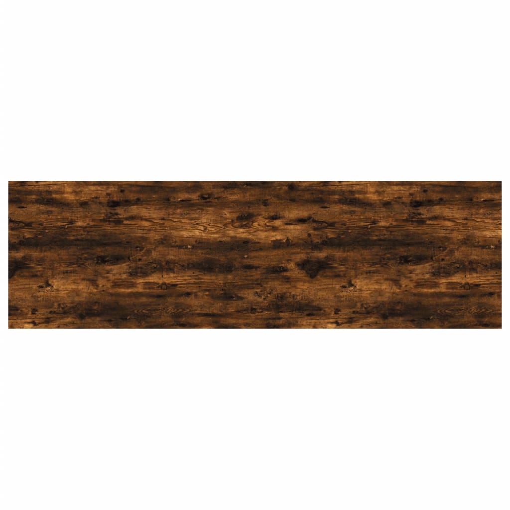 Wandschappen 4 st 100x30x1,5 cm bewerkt hout gerookt eikenkleur