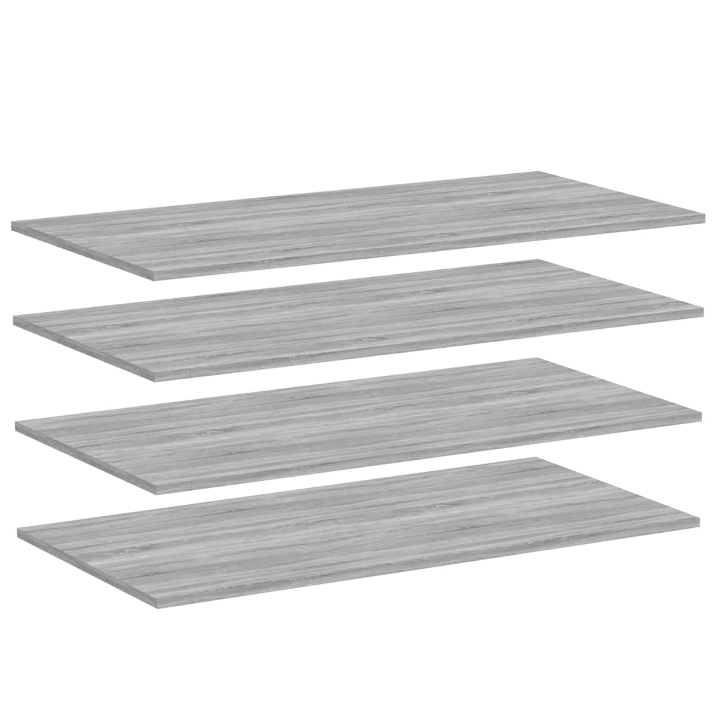 Wandschappen 4 st 100x50x1,5 cm bewerkt hout grijs sonoma eiken Boekenkasten & wandplanken | Creëer jouw Trendy Thuis | Gratis bezorgd & Retour | Trendy.nl