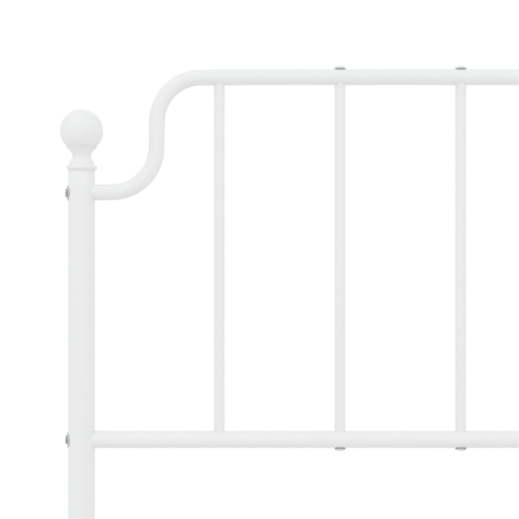 Bedframe met hoofd- en voeteneinde metaal wit 140x190 cm Bedden & bedframes | Creëer jouw Trendy Thuis | Gratis bezorgd & Retour | Trendy.nl