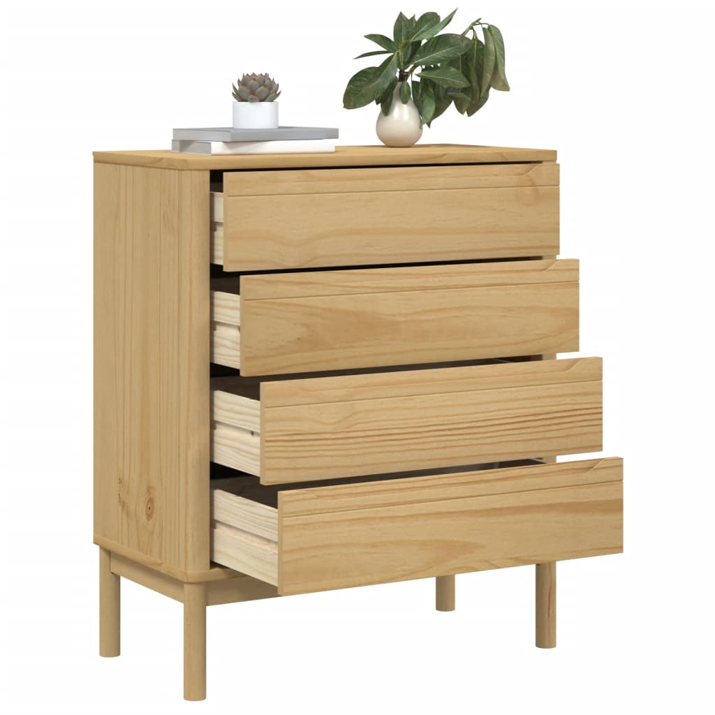 Ladekast FLORO massief grenenhout wasbruin Commodes & ladekasten | Creëer jouw Trendy Thuis | Gratis bezorgd & Retour | Trendy.nl