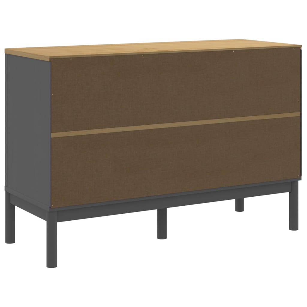 Ladekast FLORO massief grenenhout grijs Commodes & ladekasten | Creëer jouw Trendy Thuis | Gratis bezorgd & Retour | Trendy.nl