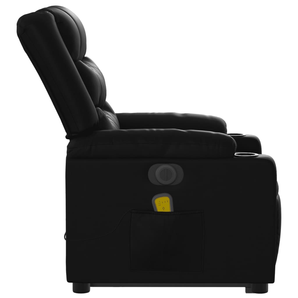 Sta-op-massagestoel elektrisch kunstleer zwart Fauteuils & Relaxfauteuils | Creëer jouw Trendy Thuis | Gratis bezorgd & Retour | Trendy.nl