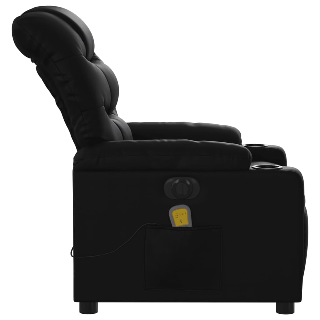 Massagestoel verstelbaar elektrisch kunstleer zwart Fauteuils & Relaxfauteuils | Creëer jouw Trendy Thuis | Gratis bezorgd & Retour | Trendy.nl