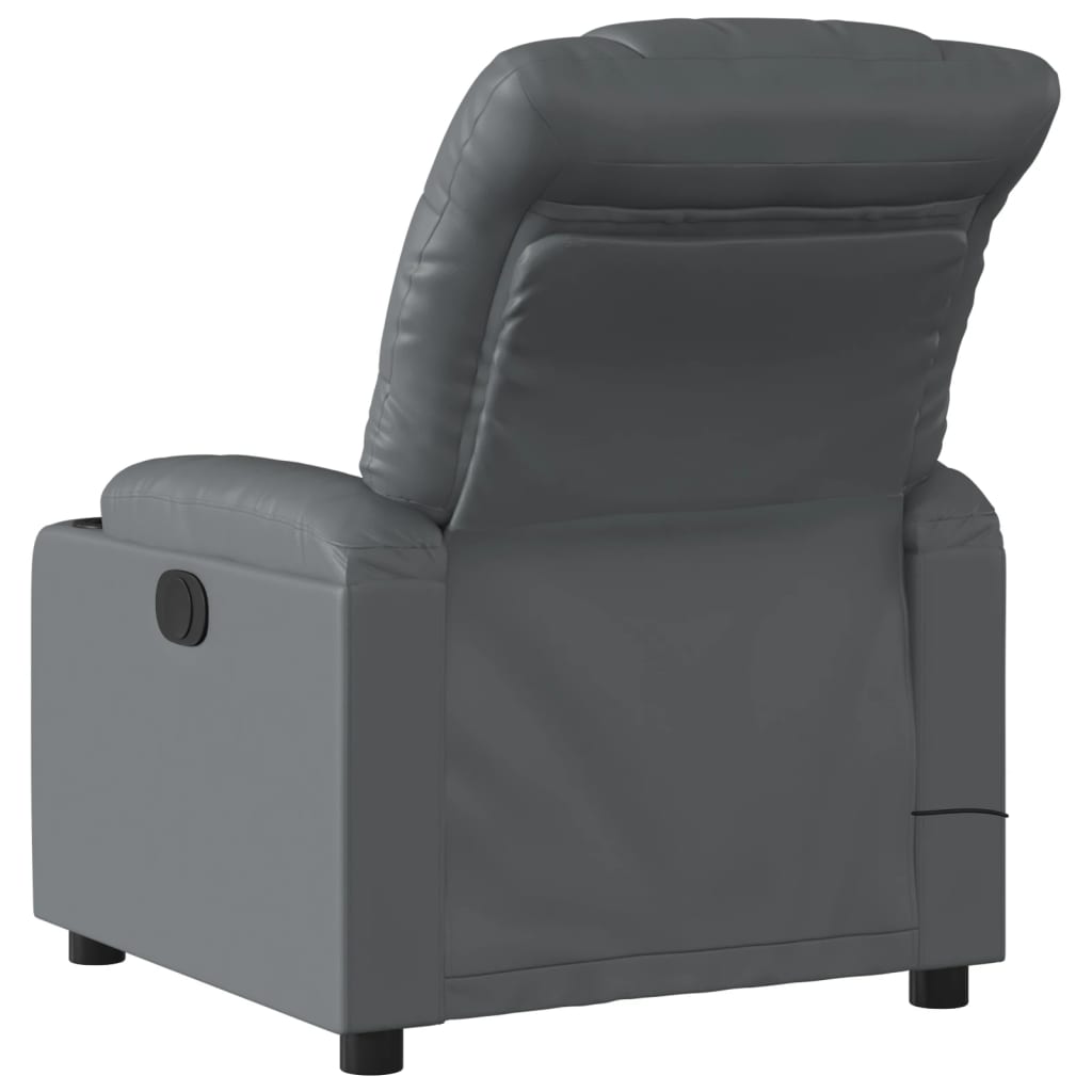 Massagestoel verstelbaar elektrisch kunstleer grijs Fauteuils & Relaxfauteuils | Creëer jouw Trendy Thuis | Gratis bezorgd & Retour | Trendy.nl