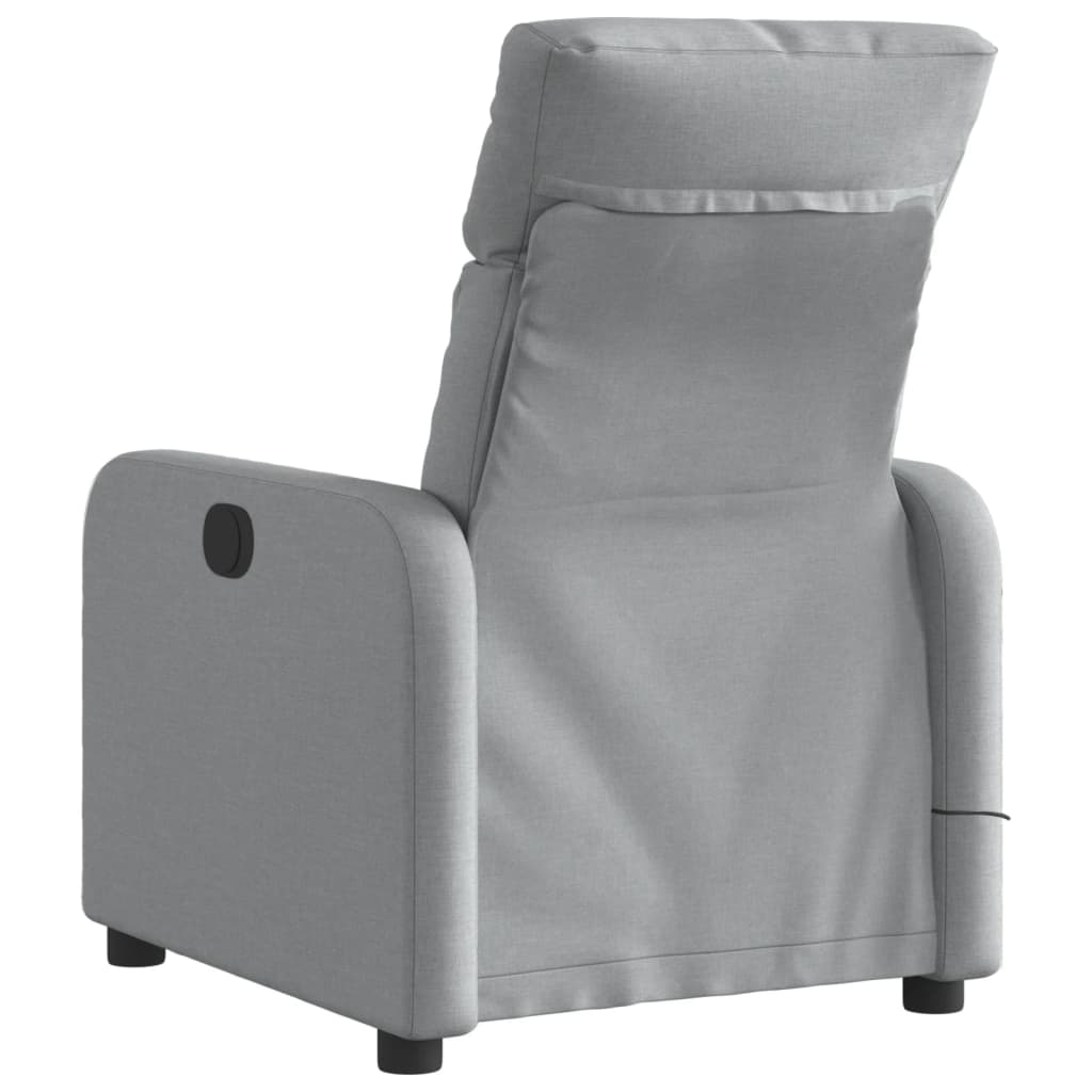 Massagestoel elektrisch verstelbaar stof lichtgrijs Fauteuils & Relaxfauteuils | Creëer jouw Trendy Thuis | Gratis bezorgd & Retour | Trendy.nl