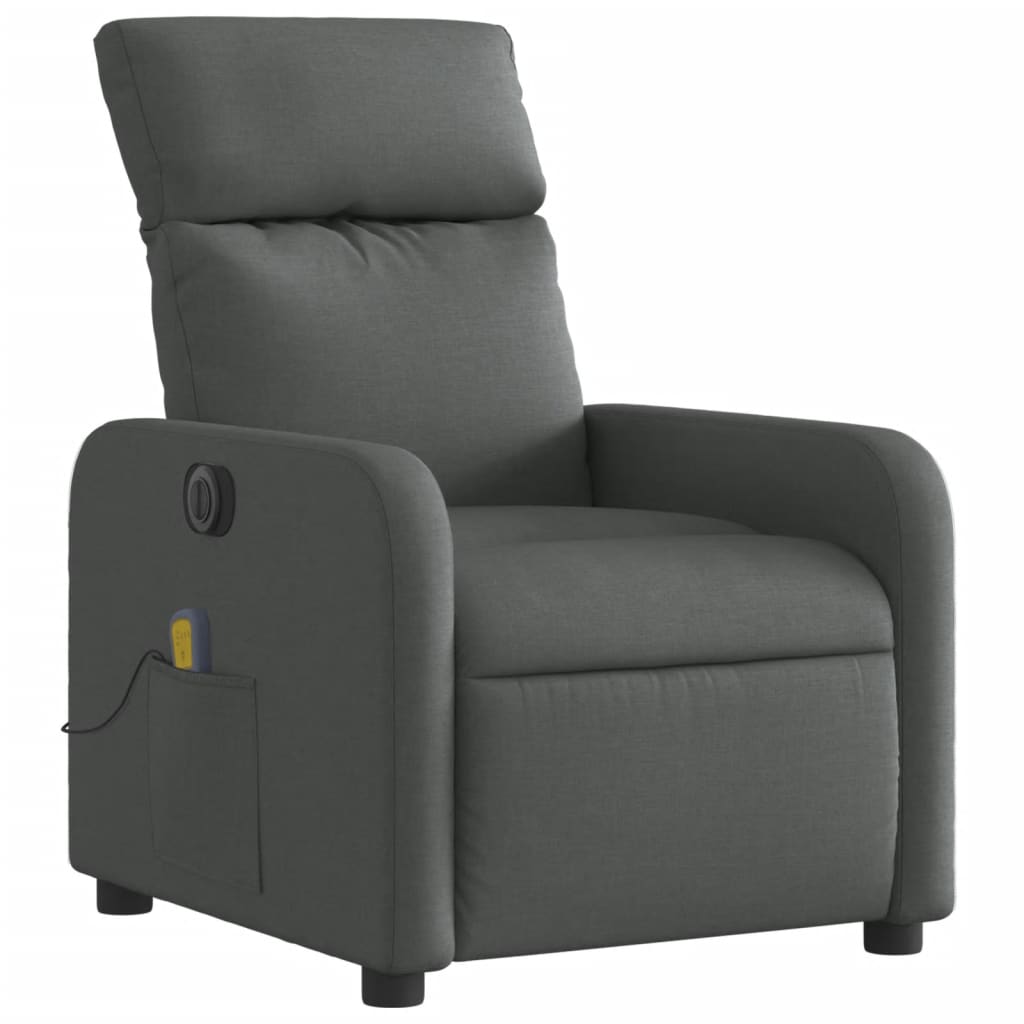 Massagestoel elektrisch verstelbaar stof donkergrijs Fauteuils & Relaxfauteuils | Creëer jouw Trendy Thuis | Gratis bezorgd & Retour | Trendy.nl